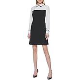 Tommy Hilfiger Womens Long Sleeve Collared Twofer Shift Mini Dress