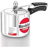 Hawkins Aluminium 3 Litre Classic Pressure Cooker, Tall Design Inner Lid Cooker, Best Cooker, Silver (Cl3T)