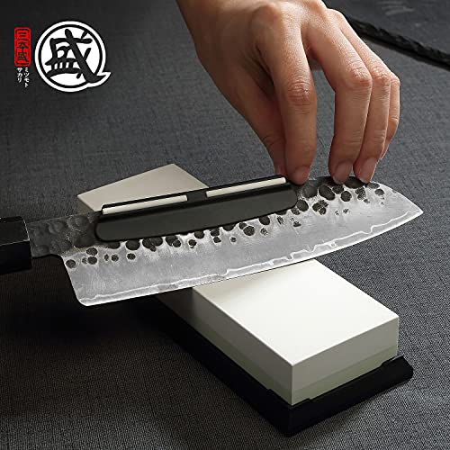 MITSUMOTO SAKARI Japanese Sharpening Stone Whetstone Set, 2000/8000 Grit Professional Knife