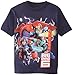 Disney Little Boys' Big Hero 6 Group Short Sleeve T-Shirt, Navy, 4