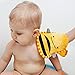 Skip Hop Zoo Baby Infant and Toddler Soft Cotton Hooded Bath Towel and Mitt Washcloth Set, Two Pieces, Multi, Brooklyn Bee