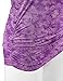 LL WT1114 Womens V Neck Short Sleeve Tie Dye Shirring Dolman Top XXL Purple