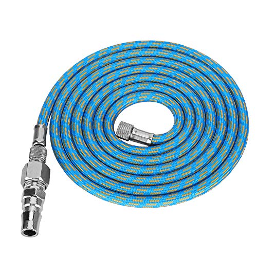 Airbrush Hose 6 Foot Nylon Braided Air Hose Standard 1/8" - 1/4" Size with Adapter Fitting on Both Ends