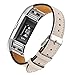 bayite Leather Bands Compatible Fitbit Charge 2, Replacement Accessories Straps Women Men, Beige