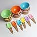 Vanvler 6PC Kids Cute Ice Cream Bowls With Spoons Ice Cream Cup Set Couples Dessert Bowl Gifts (Multicolor)