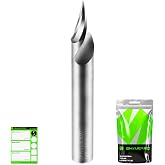 SHARPRO 30 Degree Router Bit for CNC, 1/4 Inch Shank O Flute Spiral Carbide V Bit for V Groove Engraving, Lettering, Chamfer Cuts and Detail Carving in Wood, Acrylic and PVC