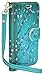 for Motorola Moto G2, Customerfirst Design Wallet Premium PU Leather Magnetic Closure Flip [Stand Feature] Protective Case Cover with Credit Card Slots for Motorola Moto G (2nd Gen) (Blossom Teal)