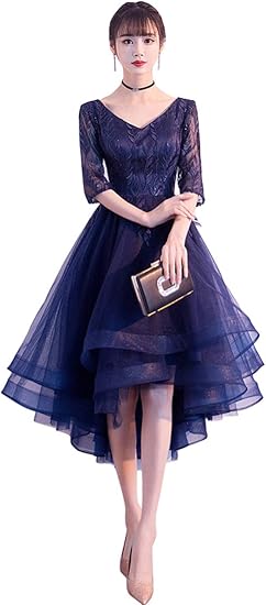 Amazon プリンセス お嬢様 デート 体型カバー刺繍レース 立体感あふれる 披露宴 写真 撮影 結婚式 ロング パーティーウエディングドレス パーティードレス 通販