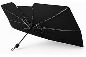 Protetor Solar Para-brisa, Quebra Sol Portátil, Proteção Térmica UV, Protetor Solar com Isolamento Térmico, Retrátil, Protetor Térmico Para Carro, Protetor Dobrável Preto para Carro