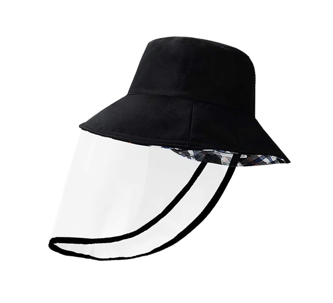 SDBRKYH Uticon Protective Visor, Fisherman Hat Splash Proof Dust-Proof Protect Covering Visor Shield Travel Protection Equipment,1