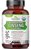 Zazzee USDA Organic Red Korean Panax Ginseng 20:1