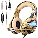 Gaming Headset for PS4, Xbox One, PC, Laptop Cellphone -Stereo Surround Gaming Headphones with Microphone, Noise Cancelling, LED Lights, Volume Control 3.5 mm Jack - Camo primary
