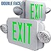 eTopLighting 2 Packs of LED Green Exit sign Emergency Light Combo with Battery Back-Up, EL2BG-2