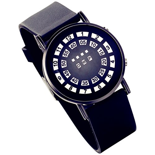 Lancardo Crazy Look Originality Led Turning Digital Watch With Silicon Band