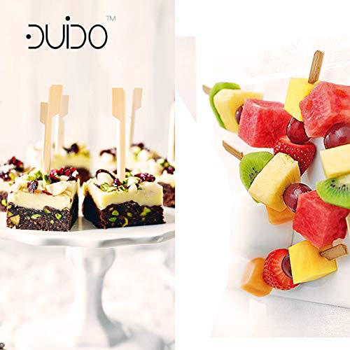 Bamboo Skewers Toothpicks for Appetizer Picks - 3.5 inch (Pack of 220) Wooden Cocktail Skewers and Bamboo Toothpicks for Appetizers Food Garnish Sandwich Fruit Kabobs Drinks Cocktail - Eco Friendly - Thumbnail 6