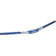 Funn Full On Mountain Bike Handlebar with Bar Clamp 35mm and Width 785mm, Tough and Lightweight Alloy Riser Handlebar for MTB, BMX and Road Bike, Rise 15mm MTB Handlebar (Blue)