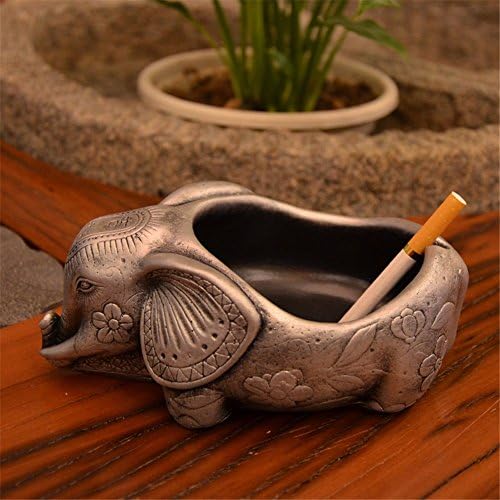 Creative Retro Elephant Ashtray Simple Living Room Study Bedroom Ashtray Decoration Jewelry, Silver