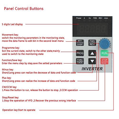 VFD - 1PC AC 380V 1.5kW 4A Variable Frequency Drive VFD 3 Phase Speed Controller Inverter Motor
