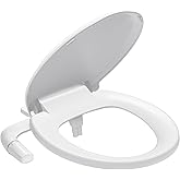 SAMODRA Bidet Toilet Seat Bundle with Soft Close - Non-Electric Dual Nozzle System, Quick-Release for Easy Installation & Clean (Round Seat & Bidet Bundle)