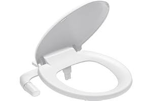 SAMODRA Bidet Toilet Seat Bundle with Soft Close - Non-Electric Dual Nozzle System, Quick-Release for Easy Installation & Clean (Round Seat & Bidet Bundle)