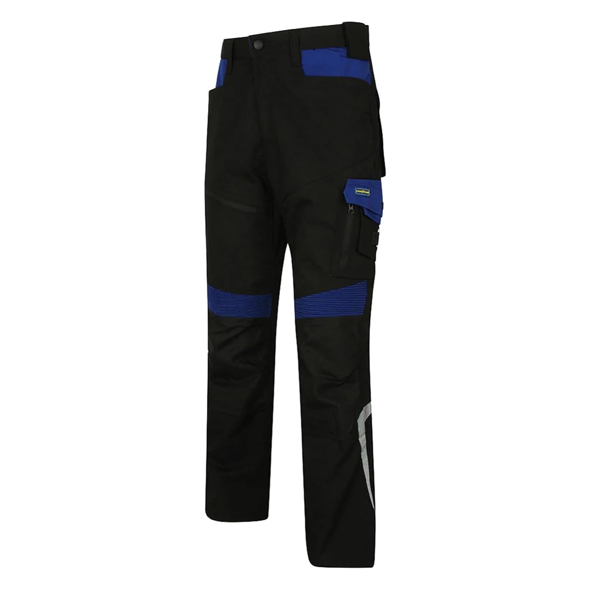 Goodyear Workwear GYPNT010 Flex Knee Multi Tool Pocket Reflective Work Pants Cargo Trouser, Black, W32/REG