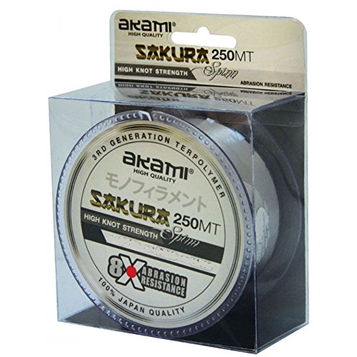 Akami Sakura Fil de pêche mono-filament 250 m, 0,20 mm 5,20 kg Nylon