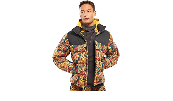 north face leopard yellow genesis print