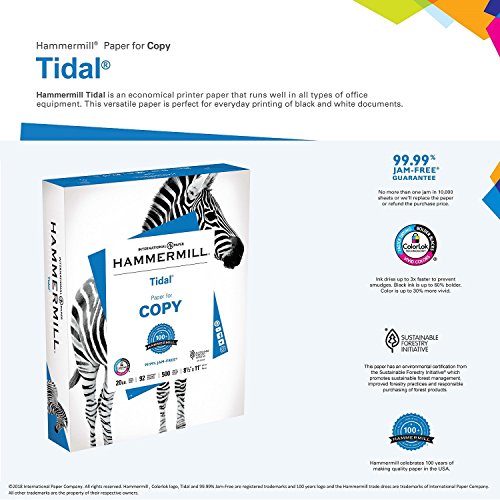 image for Hammermill Paper, Tidal Copy Paper, 8.5 x 11 Paper, 3 Hole, 20lb Paper