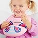 Skip Hop Zoo Fold & Go Silicone Bib, Pink Butterfly