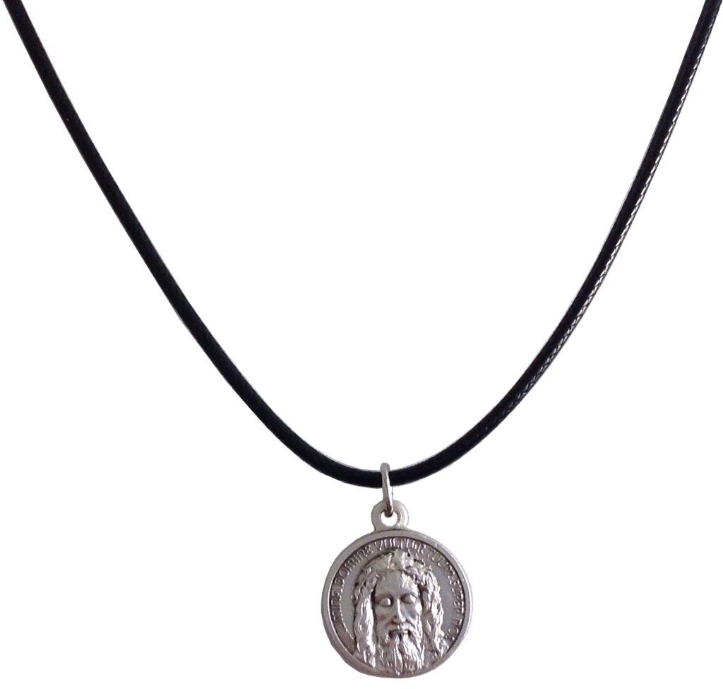 I G J The Holy Face Shroud of Christ Medal with String Cord - Real Italian Masterpiece …