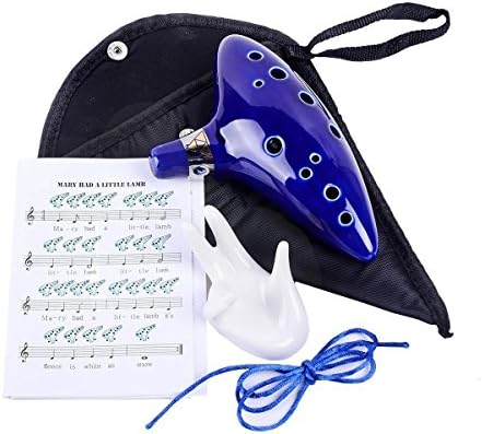Ocarina Legend of Zelda 12 Hole Alto C for Professional Performance and Beginner, with Finger Display Stand, Protective Bag, Music Score, Great Gift