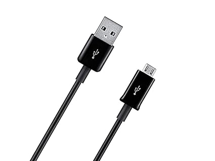 Original Samsung Micro USB Kabel High Speed Ladekabel Schnellladekabel Aufladekabel für Android Smartphone Handy Samsung Galaxy ECB-DU5ABE 1m Schwarz + wortek Displayputztuch