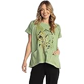 Jess & Jane Short-Sleeve Cotton Slub Weekend Top - WK3