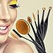 Xiton Makeup Brush 10 pieces Makeup Brush Set Soft Oval Toothbrush Shaped Foundation Contour Brush Powder Blush Conceler Eyeliner Blending Brush Cosmetic Brushes Tool Set