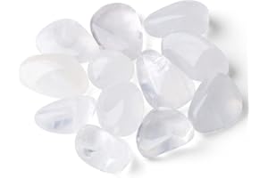 YATOJUZI Clear Quartz Tumbled Polished Natural Healing Crystals Stones Bulk Stones Crystal for Energy Reiki Tumbling Cabbing Balancing Decoration Gemstones Crystal Healing Meditation Therapy Gift 100g