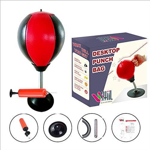 Desktop Punching Bag with Stand - Desk Punch Ball with Novelty Notepad and Stress Buster Relief for Adults Toys and Gadget - Office Boxing Ball for Women and Men【2019 Upgraded Version】