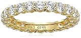 Sterling Silver and Round-Cut Cubic Zirconia All-Around Ring (2.1 cttw)