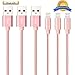 Aonsen iPhone Cable, 3Pack 10FT Nylon Braided Lightning Cable USB iPhone Charger for iPhone 7,6s,6,6 Plus,5,5s,SE,iPad Air,Mini,iPod(Rose)
