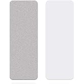 DMD Diamond Sharpening Stone, Knife Sharpener Mini Silver-1pcs | Grit #400/1000 Double Side with Ceramic, Compact for Pocket, Home, Kitchen, Garden, Camping, Rust &amp; Residue Removal
