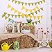 Whaline 4 Pieces Easter Pillow Case Rabbit Bunnies with Eggs Canvas Pillow Cover, Spring Season's Cotton Linen Sofa Bed Throw Cushion Cover Decoration (18
