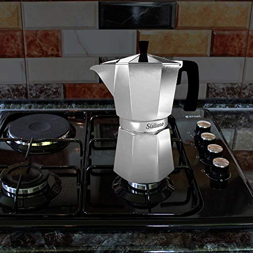 6 Cup Moka Pot - Stovetop Espresso Maker - Sisitano
