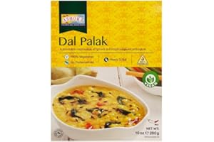 Ashoka All-Natural Entrees 1932, Vegan Spinach and Lentils, Microwave Friendly Meals, Authentic Indian Dal Palak, Great for Outdoors, Kosher Certified, Gluten-Free & with No Preservatives, Pack of 1