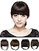 Art of Love False Bang Neat Full Fringe Hairpiece Clip in Hair Extensions Bangs (White)