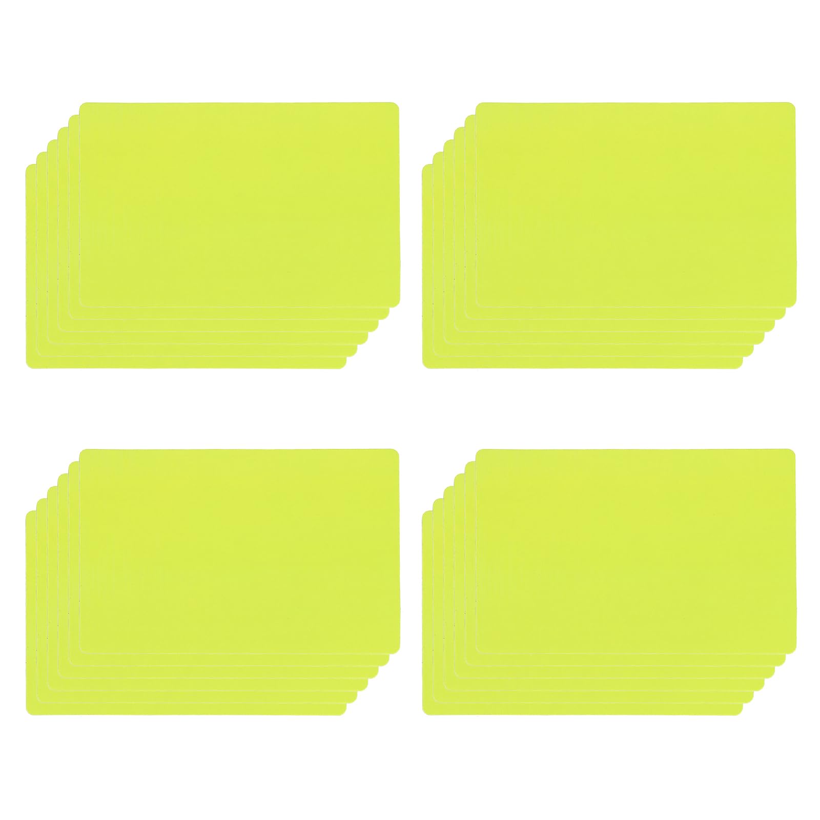 PATIKIL Magnetic Name Tag 4.72x3.15Inch, 20 Pcs Dry Erase Magnet Labels Waterproof Reusable Strips for Classroom Office Refrigerator Home whiteboard, Fluorescent Green