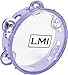 LMI Transparent Tambourine with Head Purple 15CM