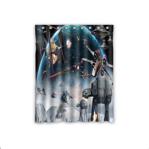 Scottshop Custom Star Wars Window Curtain Thermal Insulated Blackout Window Curtains Drapery/Panels/Treatment Polyester Fabric 52" x 63" Inch