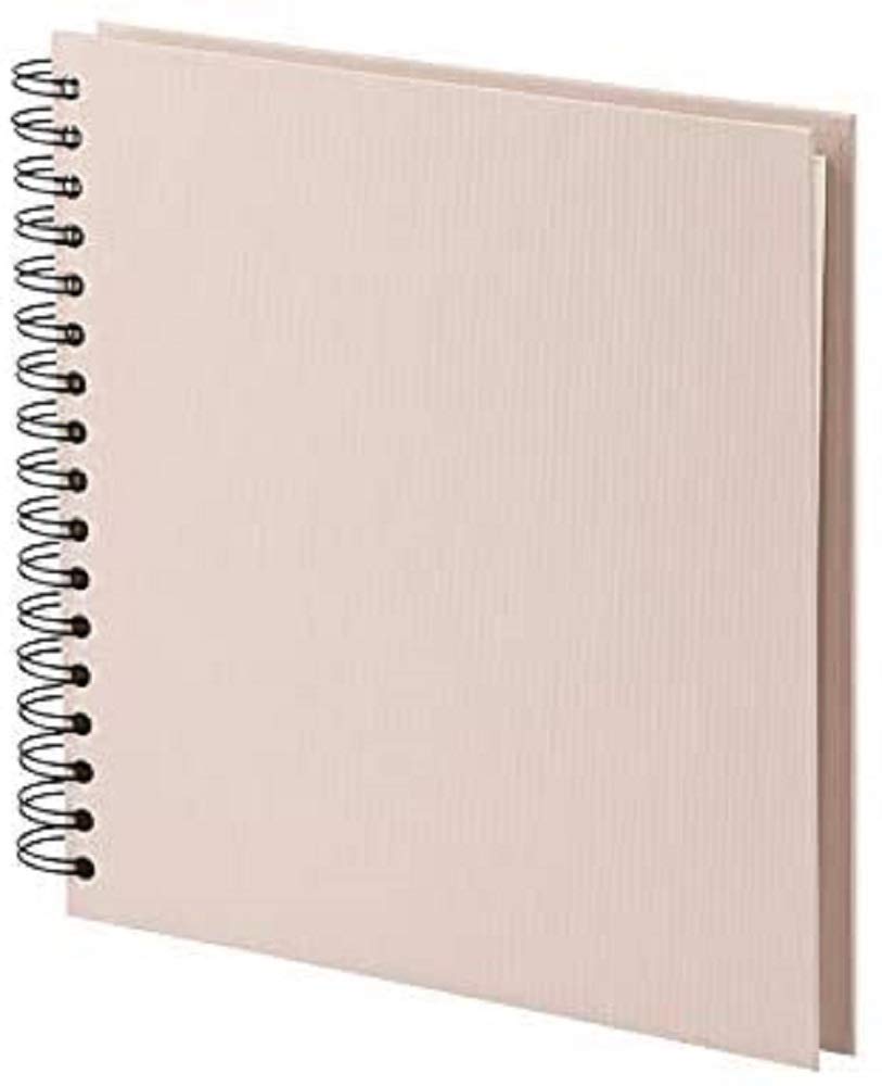 Rössler Papier 1329452586 - S.O.H.O. Wire-O fotoalbum 230 x 230 mm, 60 gebroken witte pagina's, Poeder, 1 stuk