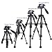 Mini Tripod - Camopro Portable Desktop Mini Tabletop Tripod for SLR DSLR Camera iPhones Smartphones Spotting Scope Binoculars and Camcorder with 3-Way Head, Quick Release Plate and Carrying Bag