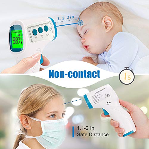 Digital Forehead Thermometer Gun,Forehead Thermometer for Adults,NonContact Accurate