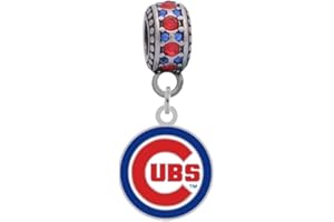 FINAL TOUCH GIFTS Cubs Logo Charm Compatible With Pandora Style Bracelets. Can also be worn as a necklace (Included.)